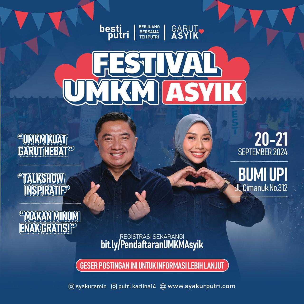 Tingkatkan Kapasitas SDM, Festival UMKM Asyik Syakur - Putri  Hadirkan Seminar Hebat, Gratis